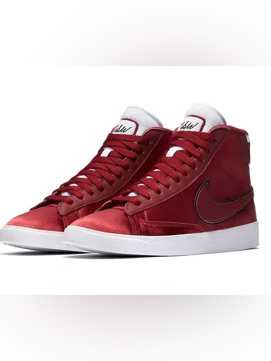 Nike Shoes - Nike Blazer Mid Premium in “Red Crush” Satin